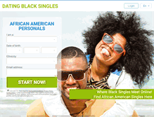 Tablet Screenshot of datingblacksingles.com